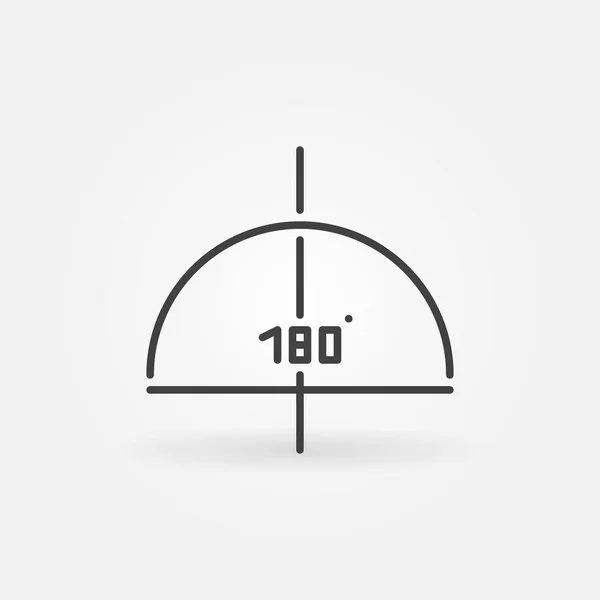 180 degrees graph linear vector concept icon or logo element — Stock Vector