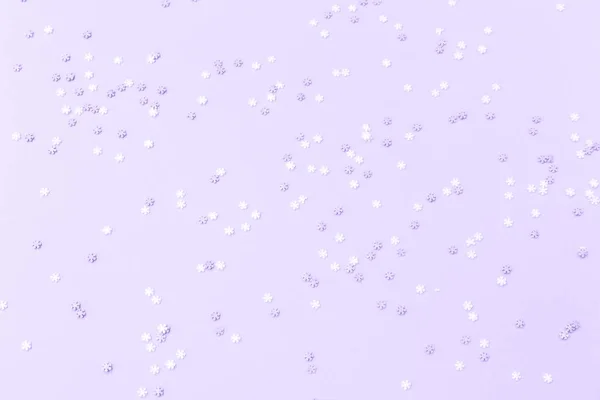 Snowflakes sprinkles. Festive holiday background. Celebration co — Stock Photo, Image