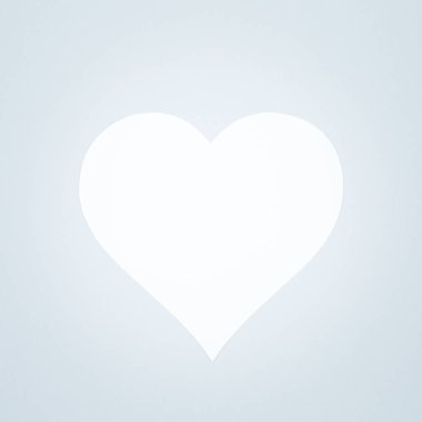 Pastel bir arka plan üzerinde beyaz kalp. Sevgililer günü kavramı. Eğilim