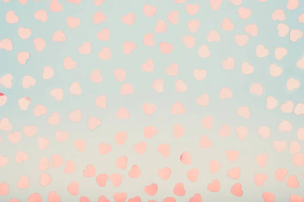 반짝이 하트 색종이와 배경입니다. 발렌타인 하루 개념입니다. T — 스톡 사진