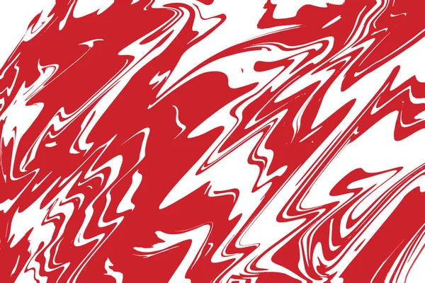 Абстрактне рідинне мистецтво з червоно-білим тлом. Падіння цифрового мистецтва — стокове фото