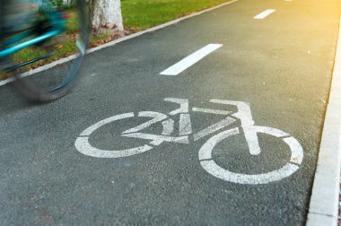 Bisiklet yolu ile adam