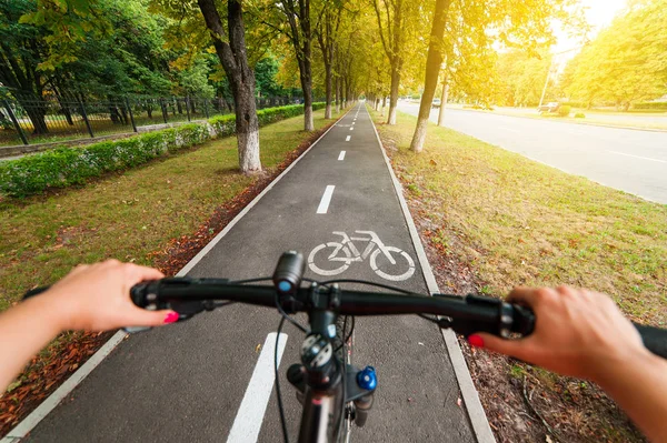 Bisiklet yolu ile adam