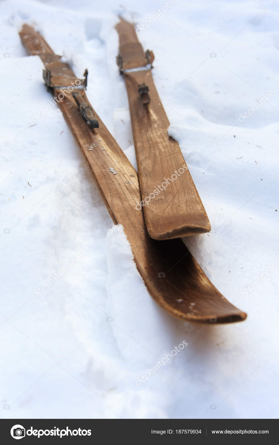 Antique Wooden Skis