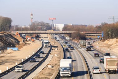 Yol çalışmaları Hamburg ile çevre yolu Kavşağı