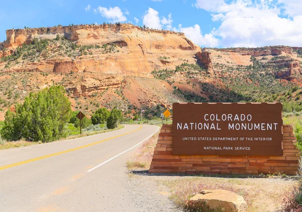 Belépő a Colorado nemzeti emlékmű Stock Kép