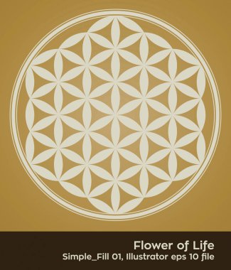 buddhism chakra illustration: Flower of Life Fill clipart
