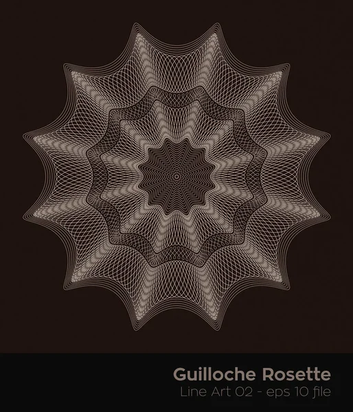 Serie Guilloche de Sellos Roseta — Vector de stock