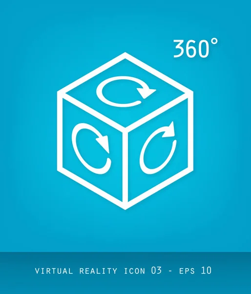 Серия иконок виртуальной реальности, плоский дизайн 2.0 - Cube 03 — стоковый вектор