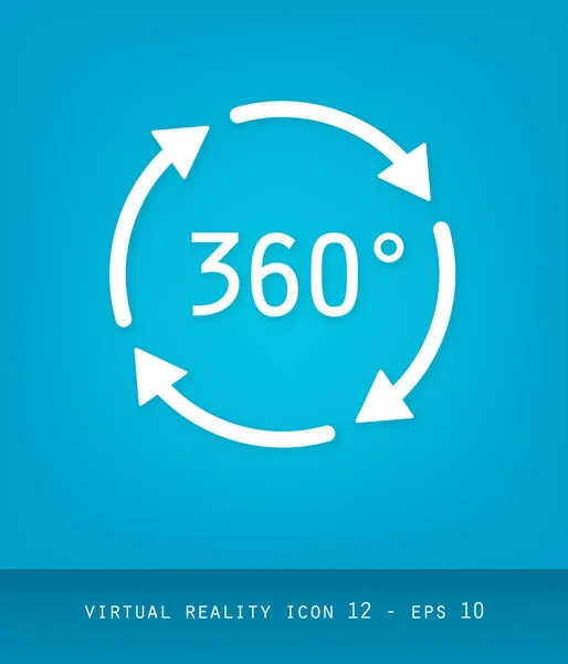Virtual Reality Icons Series, Flat 2.0 Design - Circle and arrow — Stock Vector