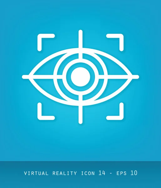 Серия иконок виртуальной реальности, плоский дизайн 2.0 - Eye Tracking Sym — стоковый вектор