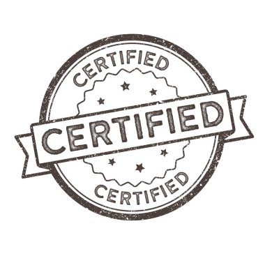 Sıkıntılı vektör damga mühür - sertifikalı
