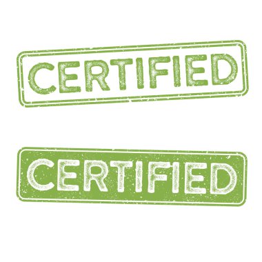 Sıkıntılı vektör damga mühür - sertifikalı