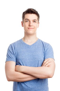 Simple Portrait of Teenage Boy - Isolated clipart