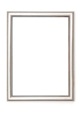 Resim çerçeveleri serisi, beyaz arka plan Cut-Out üzerinde izole: alüminyum gri Metal