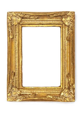 Resim çerçeveleri serisi, beyaz arka plan Cut-Out üzerinde izole: süs altın antika
