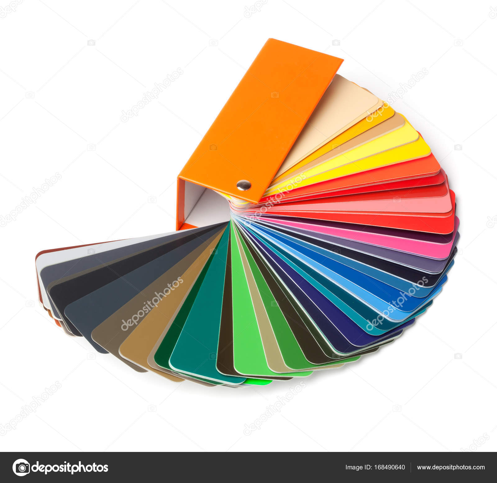 Colour Fan or Chart spread out, Isolated on White Background Stock Photo by  ©mvancaspel 168490640