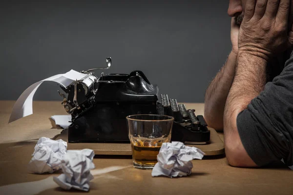 Vintage Typewriter concept series about writing and writer block. Inspiration is sometimes hard to find — Stock Photo, Image