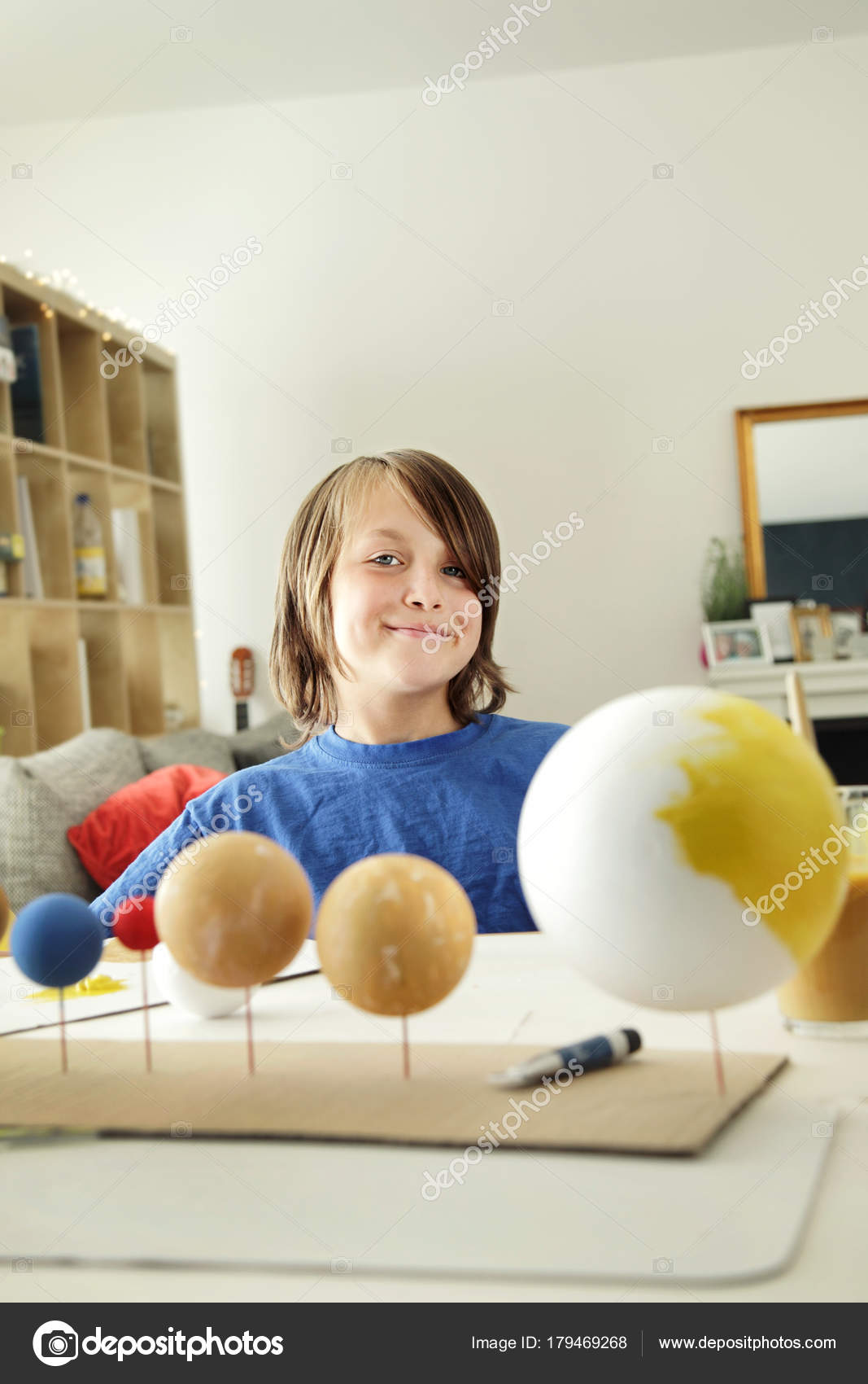 Pictures Solar System For Project Happy School Boy Making