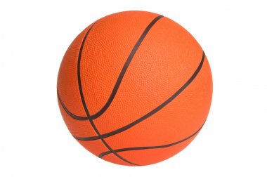 Turuncu basketbol: beyaz arka plan üzerinde basit izole nesneleri
