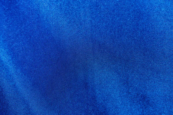 Close-up detailed bright dark blue fabrics textile texture background — Stock Photo, Image