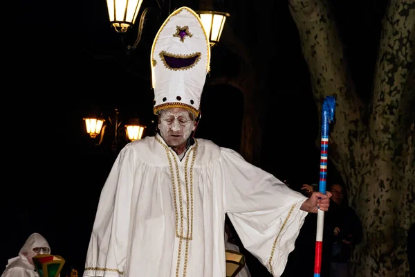 Puget Theniers França Fevereiro 2020 Líder Tradicional Desfile Anual Penitentes — Fotografia de Stock