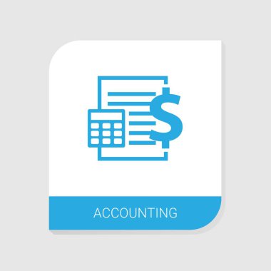 Muhasebe simgeleri kategorisinden düzenlenebilir muhasebe simgesi. Beyaz arkaplanda izole vektör hesap işareti