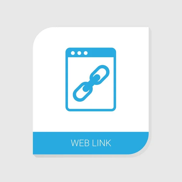 Icona Web Link compilata modificabile dalla categoria Icone di ottimizzazione dei motori di ricerca. Segno di collegamento Web vettoriale isolato su sfondo bianco — Vettoriale Stock