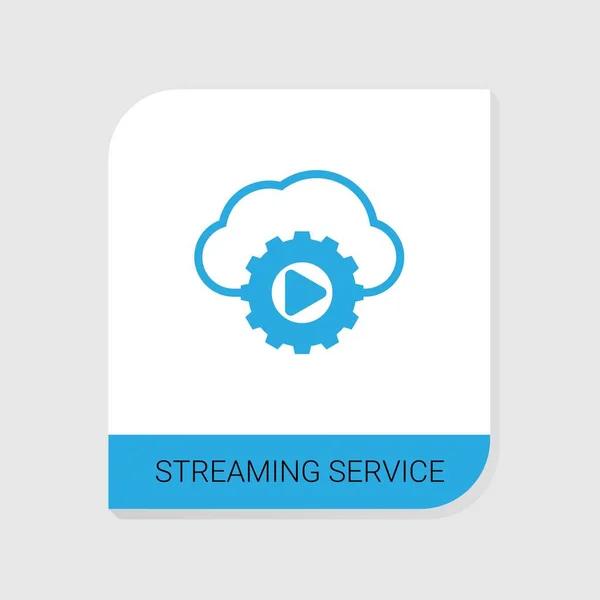 Icône de service de streaming remplie modifiable de la catégorie Icônes de streaming vidéo. Vecteur isolé Panneau de service Streaming sur fond blanc — Image vectorielle