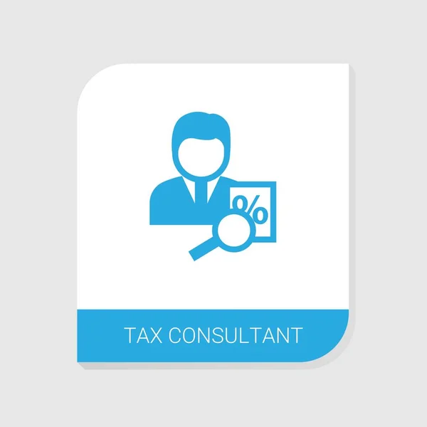 Editable filled tax consultant icon from Accounting icons category. Isolated vector tax consultant sign on white background — Stock Vector