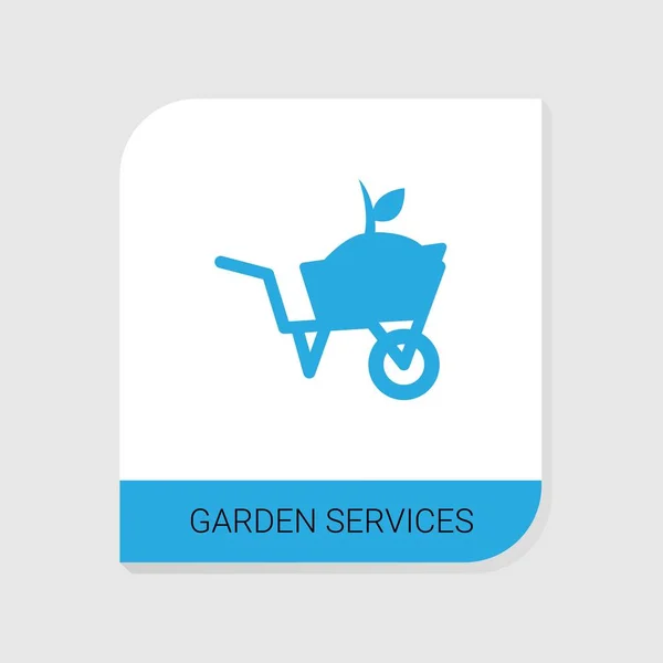 Επεξεργάσιμο γεμισμένο εικονίδιο υπηρεσιών κήπου από την κατηγορία εικονιδίων υπηρεσιών. Μεμονωμένες διανυσματικές υπηρεσίες Κήπος υπογράψει σε λευκό φόντο — Διανυσματικό Αρχείο