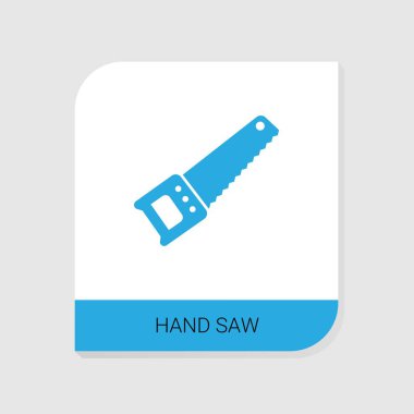 Editable filled Hand saw icon from Gardening icons category. Isolated vector Hand saw sign on white background