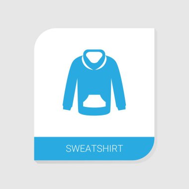 Editable filled sweatshirt icon from Clothes icons category. Isolated vector sweatshirt sign on white background