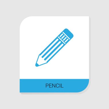 Kırtasiye simgeleri kategorisinden düzenlenebilir kalem simgesi. Beyaz arkaplanda izole vektör kalem işareti