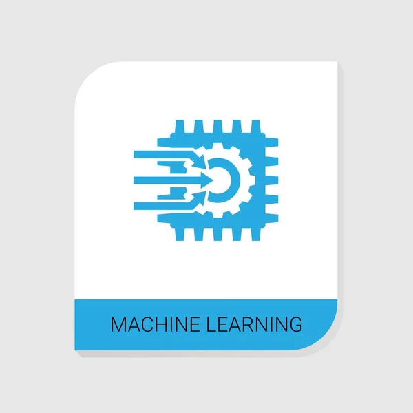 Editable filled Machine learning icon from Artificial Intelligence icons category. Isolated vector Machine learning sign on white background — ストックベクタ