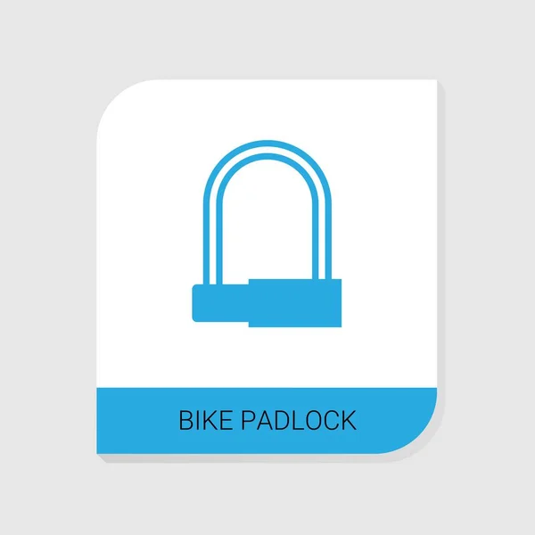 Editable filled Bike padlock icon from Bike Rental icons category. Isolated vector Bike padlock sign on white background — 스톡 벡터