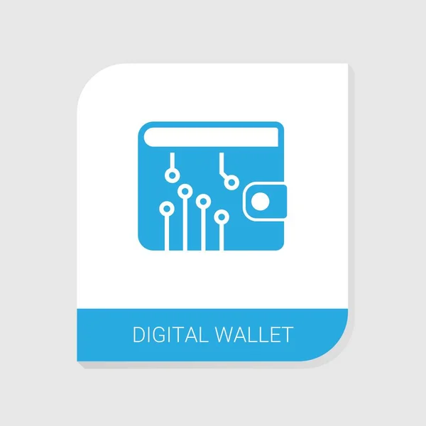 Editable llenado icono billetera digital de la categoría de iconos de moneda Crypto. Signo de billetera digital vectorial aislado sobre fondo blanco — Archivo Imágenes Vectoriales