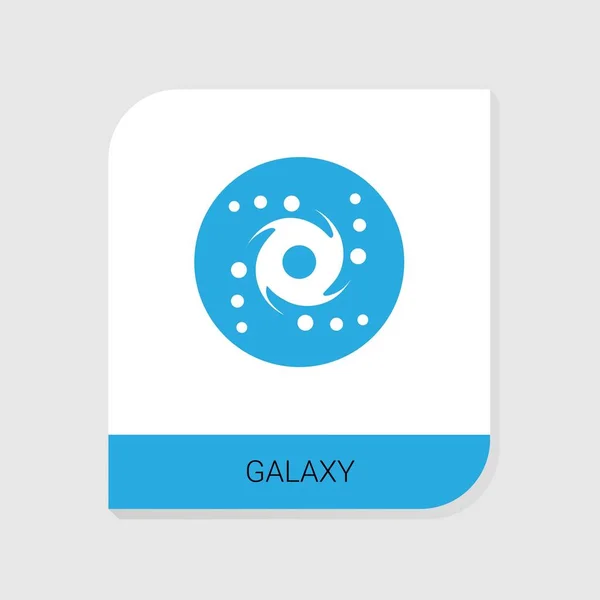 Editable filled galaxy icon from Space Exploration icons category. Isolated vector galaxy sign on white background — ストックベクタ