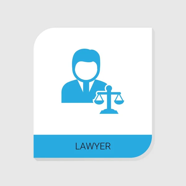 Editable filled lawyer icon from Accounting icons category. Isolated vector lawyer sign on white background — Stock vektor