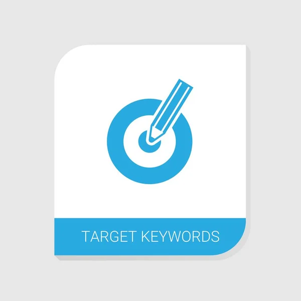 Editable filled Target keywords icon from Search Engine Optimization icons category. Isolated vector Target keywords sign on white background — 스톡 벡터