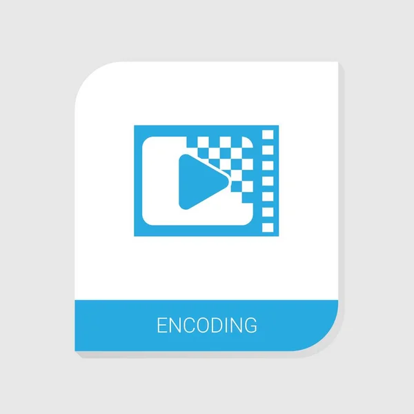 Icône d'encodage remplie modifiable de la catégorie Icônes de streaming vidéo. Vecteur isolé Encodage signe sur fond blanc — Image vectorielle