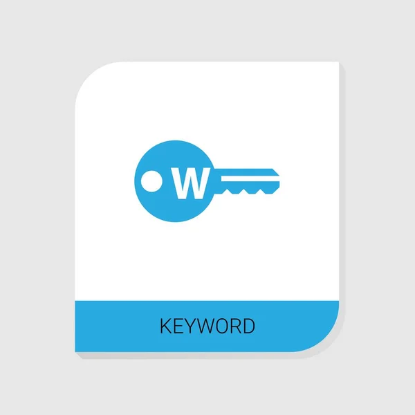 Editable filled Keyword icon from Search Engine Optimization icons category. Isolated vector Keyword sign on white background — Stock vektor