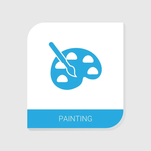 Ícone de pintura preenchido editável da categoria ícones Hobbie. Vetor isolado Sinal de pintura em fundo branco —  Vetores de Stock