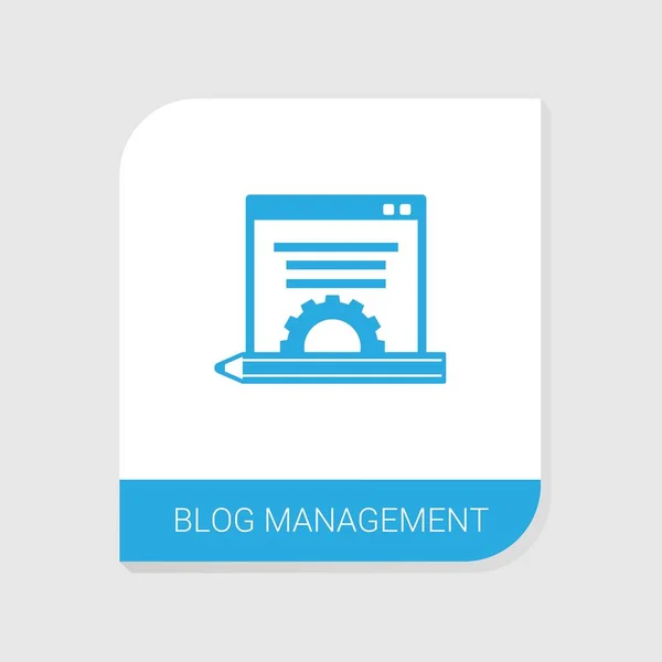 Modifiable rempli icône de gestion de blog de la catégorie des icônes de marketing numérique. Isolé vecteur Blog signe de gestion sur fond blanc — Image vectorielle