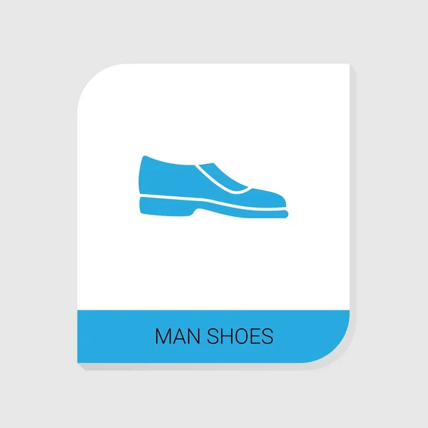 Стол заполнила икона обуви из категории "Одежда". Изолированный вектор Человек обувь знак на белом фоне — стоковый вектор