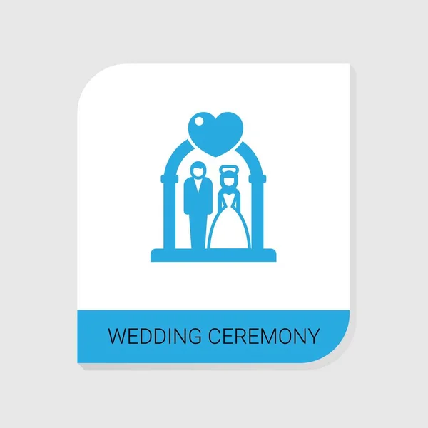 Icône de cérémonie de mariage remplie modifiable de la catégorie Icônes de mariage. Signe de cérémonie de mariage vectoriel isolé sur fond blanc — Image vectorielle