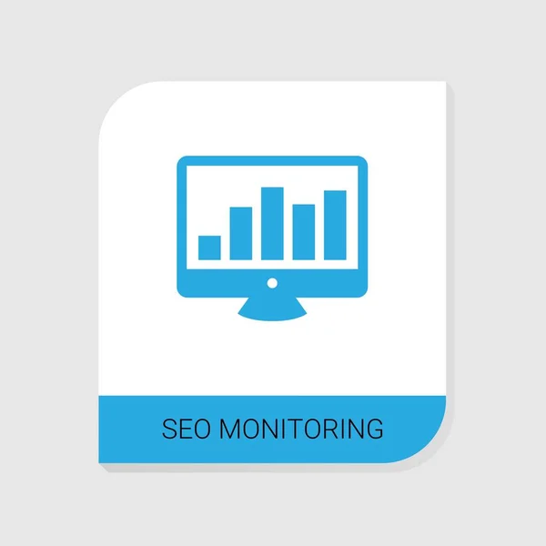 Editable riempito icona di monitoraggio SEO da Search Engine Optimization icone categoria. Segno di monitoraggio SEO vettoriale isolato su sfondo bianco — Vettoriale Stock