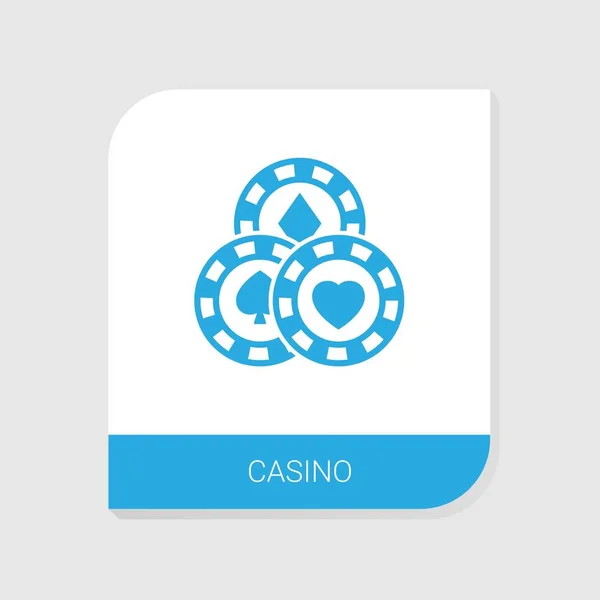 Editable llenado Casino icono de Casino iconos de la categoría. Vector aislado Casino signo sobre fondo blanco — Archivo Imágenes Vectoriales