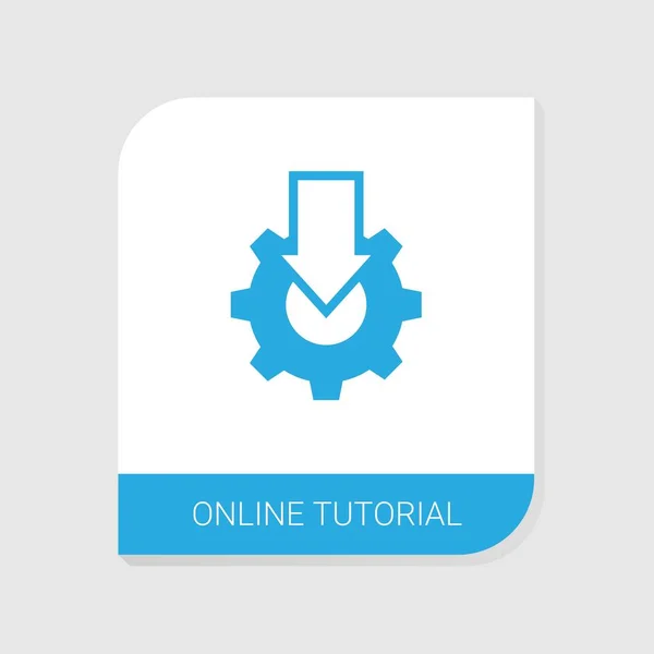 Ícone tutorial on-line preenchido editável da categoria e-Learning ícones. Vetor isolado Sinal tutorial on-line no fundo branco —  Vetores de Stock