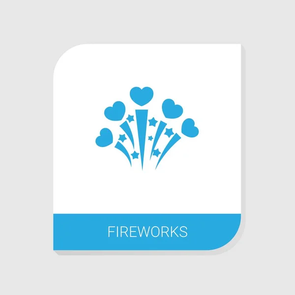 Editierbares Feuerwerkssymbol aus der Kategorie Hochzeitssymbole. Isolierte Vektor Feuerwerk Zeichen auf weißem Hintergrund — Stockvektor